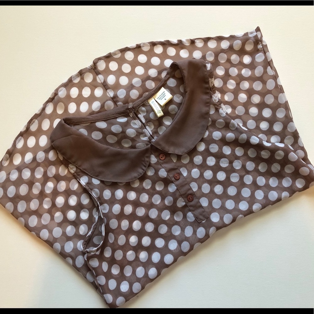 Sheer Peter Pan Collar Sleeveless Blouse